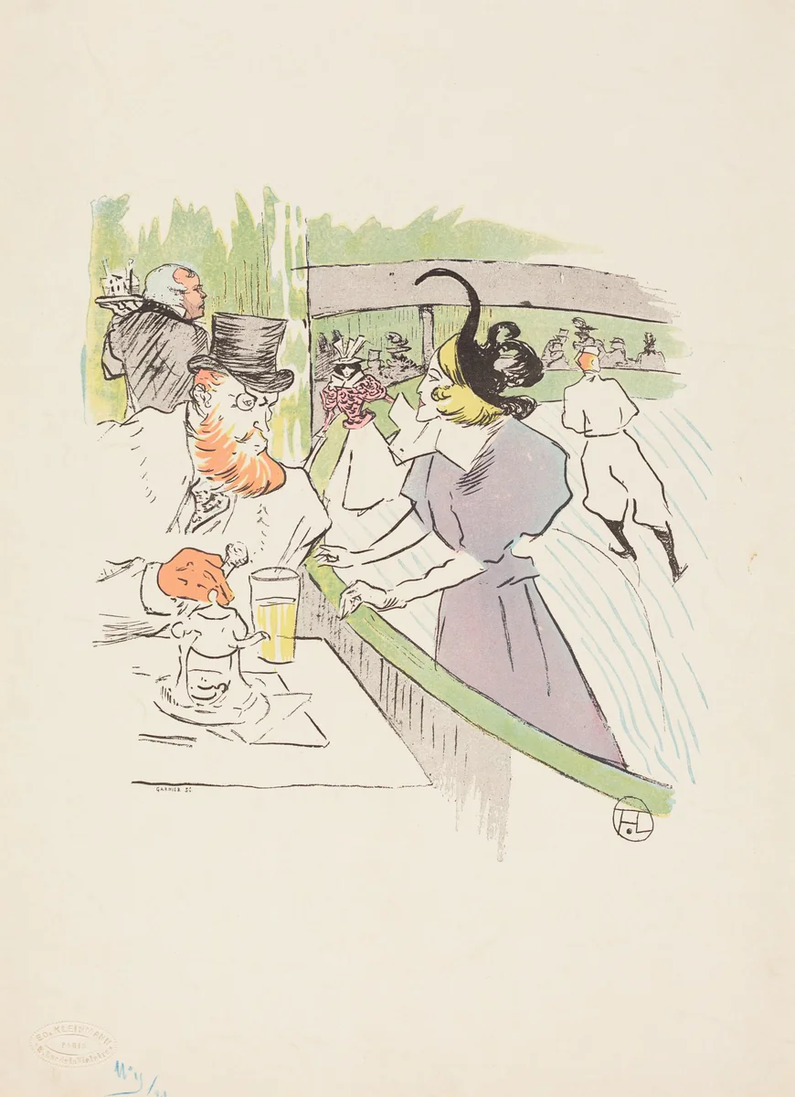 In the Skating Professional Beauty by Henri de Toulouse-Lautrec, print, 1895