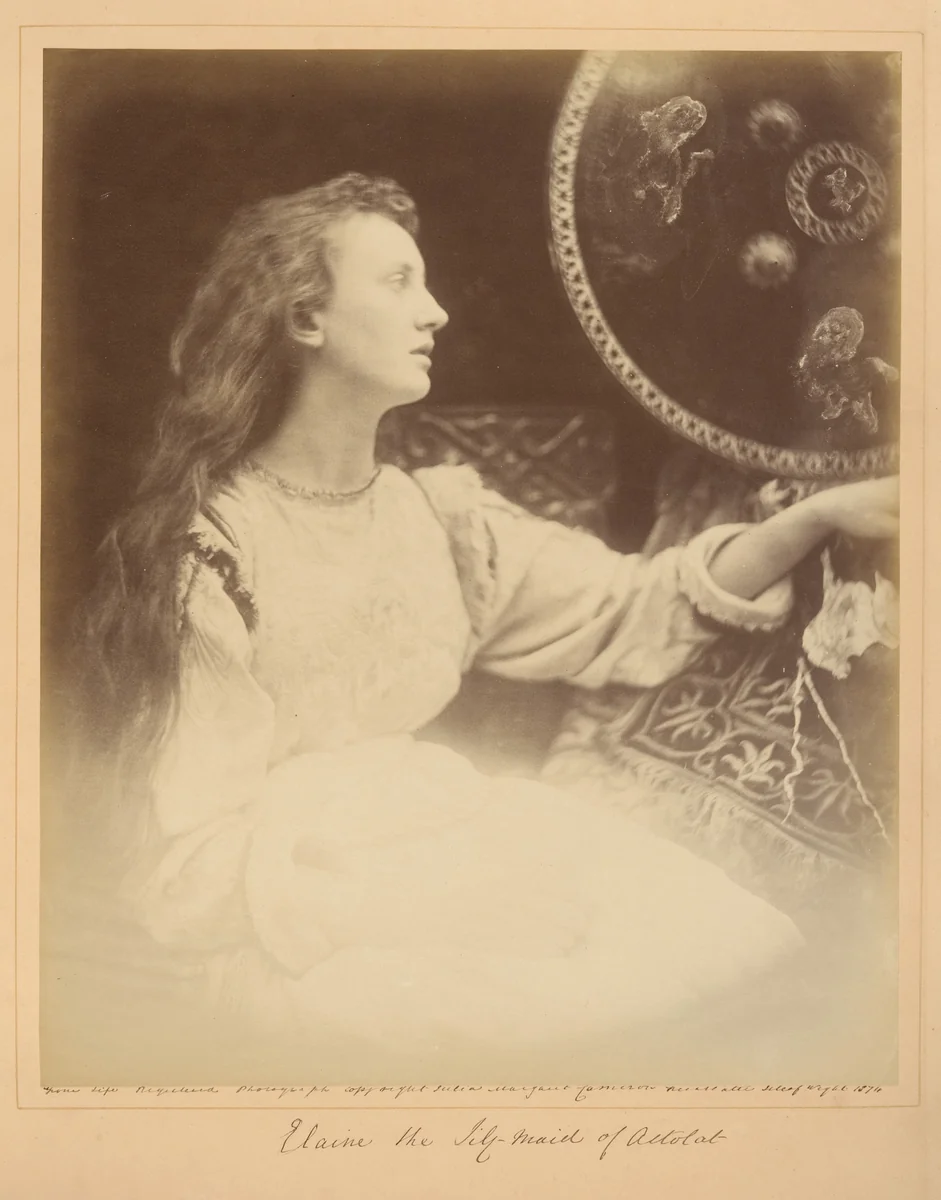 Elaine the Lily - Maid of Astolat by Julia Margaret Cameron, photograph, 1874