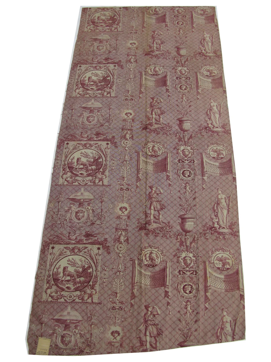 Le Loup et l'agneau by Jean Baptiste Huet, textile, 1800-1810