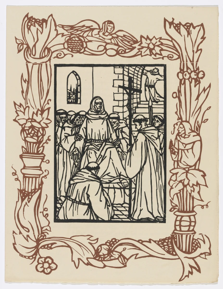 Plate (page 49) from Les Petites Fleurs de St. François (The Little Flowers of St. Francis) by Émile Bernard, illustrated book, 1928