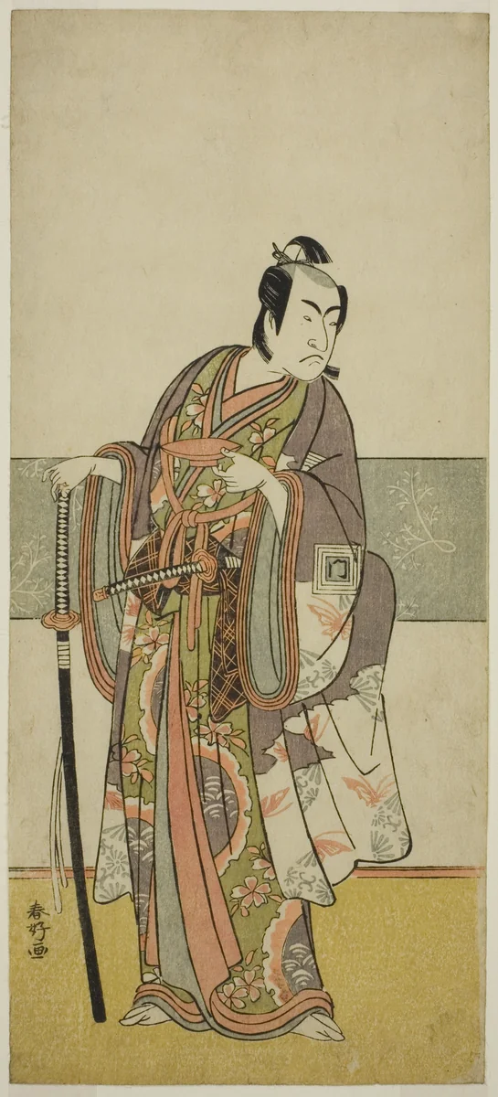 The Actor Ichikawa Monnosuke II in an Unidentified Role by Katsukawa Shunko, print, 1773-1783