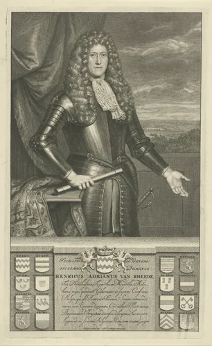 Portret van Hendrik Adriaan van Reede Tot Drakestein by Pieter van Gunst, print, 1659-1731