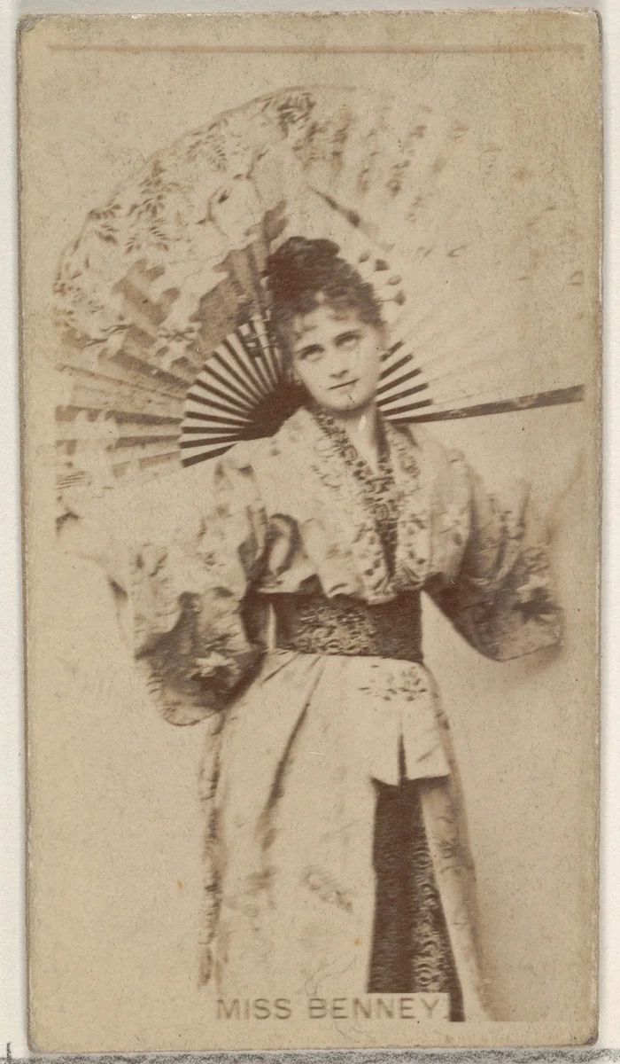 Miss Benney, from the Actors and Actresses series (N45, Type 8) for Virginia Brights Cigarettes by Allen & Ginter, photograph, 1885-1891