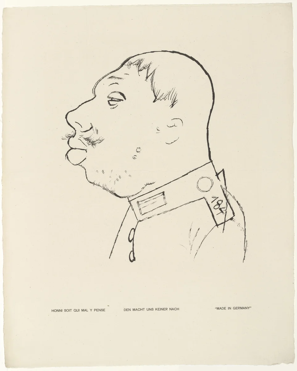 Made in Germany (Den macht uns keiner nach) from the portfolio God with Us (Gott mit uns) by George Grosz, print, 1919