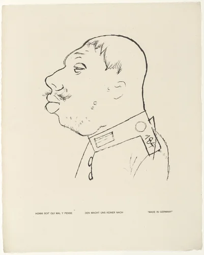 Made in Germany (Den macht uns keiner nach) from the portfolio God with Us (Gott mit uns) by George Grosz, print, 1919