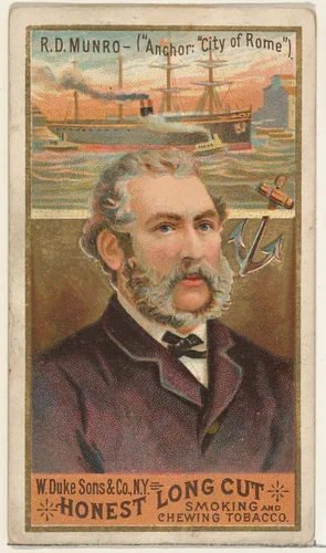 R.D. Munro, from the Sea Captains series (N127) issued by Duke Sons & Co. to promote Honest Long Cut Tobacco by W. Duke, Sons & Co., print, 1887