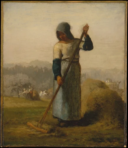 Woman with a Rake by Jean-François Millet, painting, 1856-1857