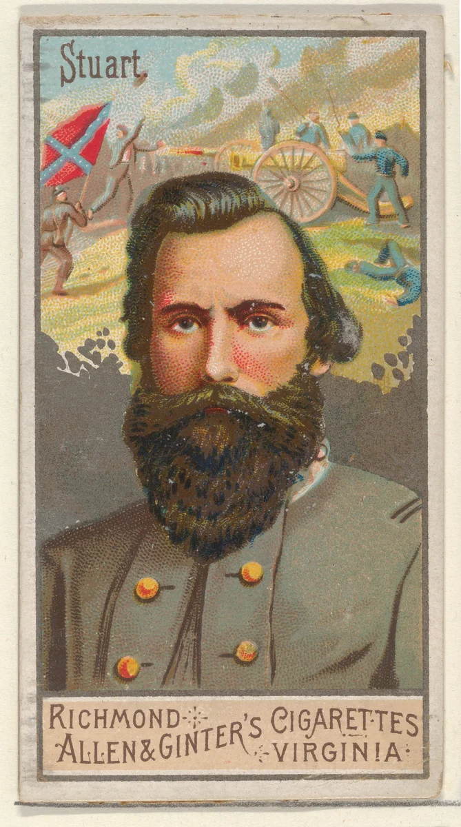 James Ewell Brown "Jeb" Stuart, from the Great Generals series (N15) for Allen & Ginter Cigarettes Brands by Allen & Ginter, print, 1888
