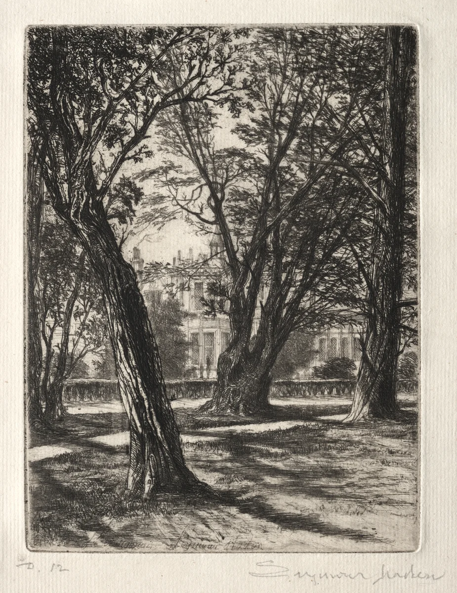 Kensington Gardens (The Small Plate) by Francis Seymour-Haden, print, 1859