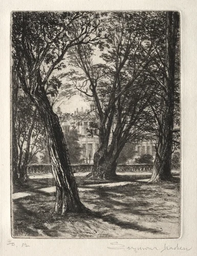 Kensington Gardens (The Small Plate) by Francis Seymour-Haden, print, 1859