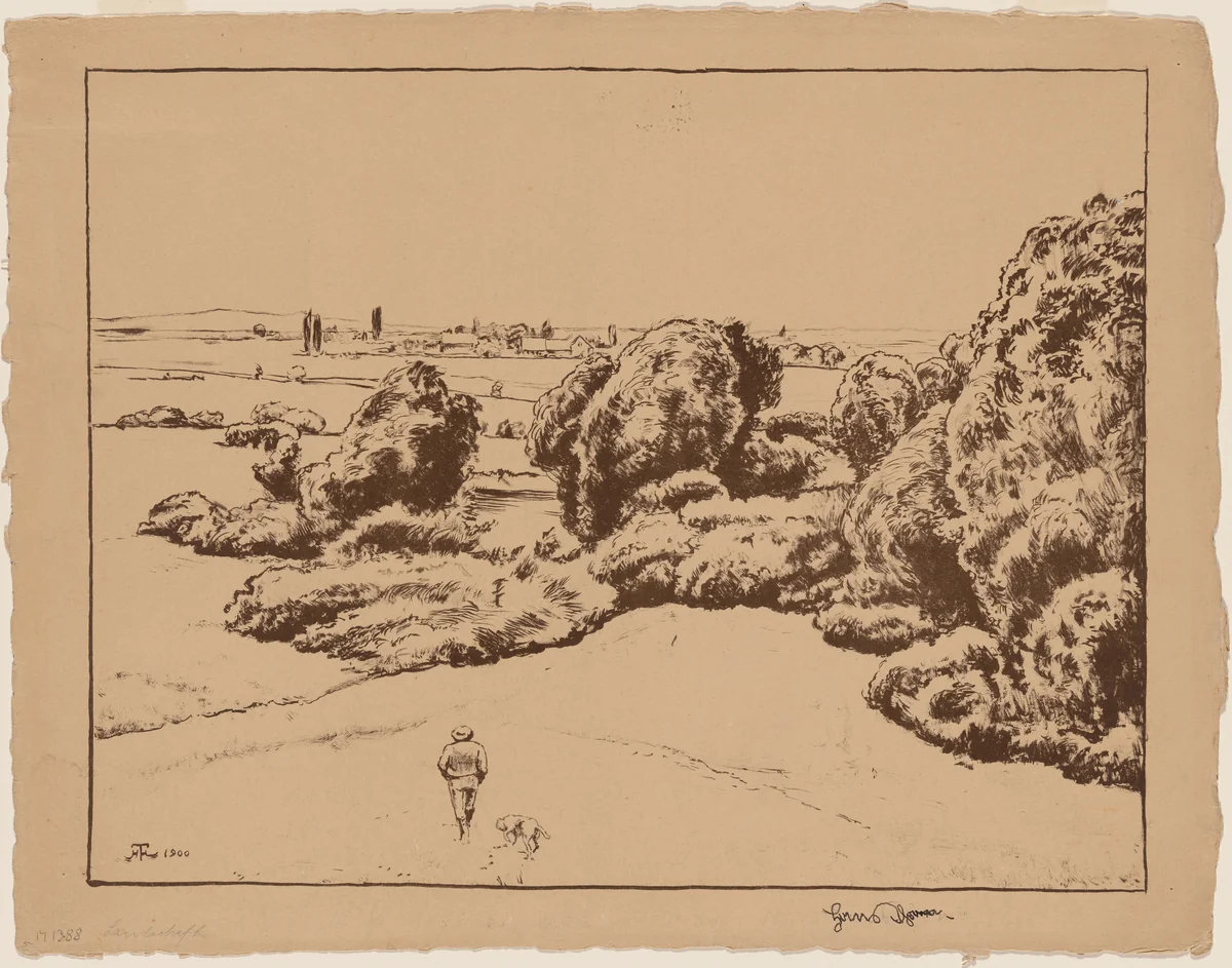 Landscape by Hans Thoma, print, 1900