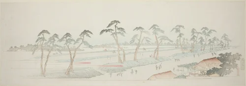 Takada Riding Grounds (Takada baba), from the series "Thirteen Views of the Environs of Edo" by Utagawa Hiroshige (歌川広重), print, 1832-1849