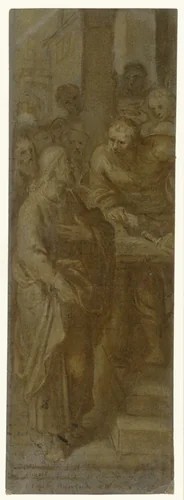 Roeping van Mattheus by Otto van Veen, drawing, 1600-1610