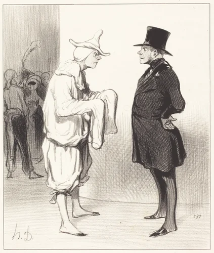 Carotte du voltigeur by Honoré Daumier, print, 1844