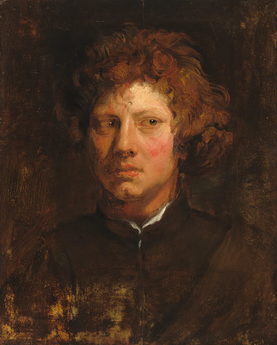 Head of a Young Man by Anthony van Dyck, painting, 1617-1618