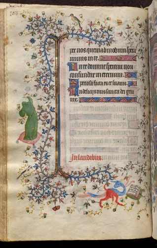 Hours of Charles the Noble, King of Navarre (1361-1425): fol. 54v, Text by Master of the Brussels Initials and Associates, book, 1400-1410