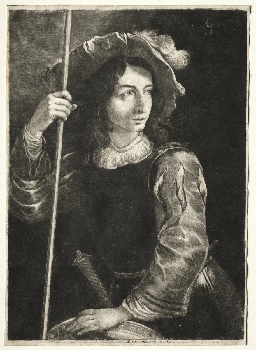 The Standard Bearer by Prince Ruprecht, print, 1658