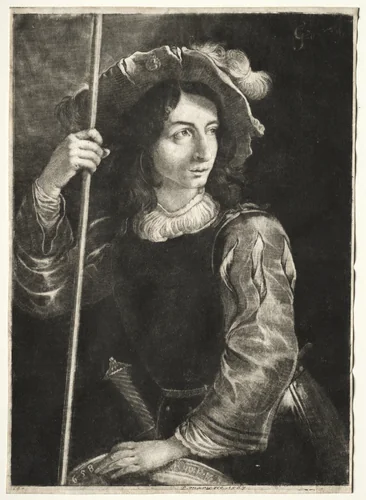 The Standard Bearer by Prince Ruprecht, print, 1658