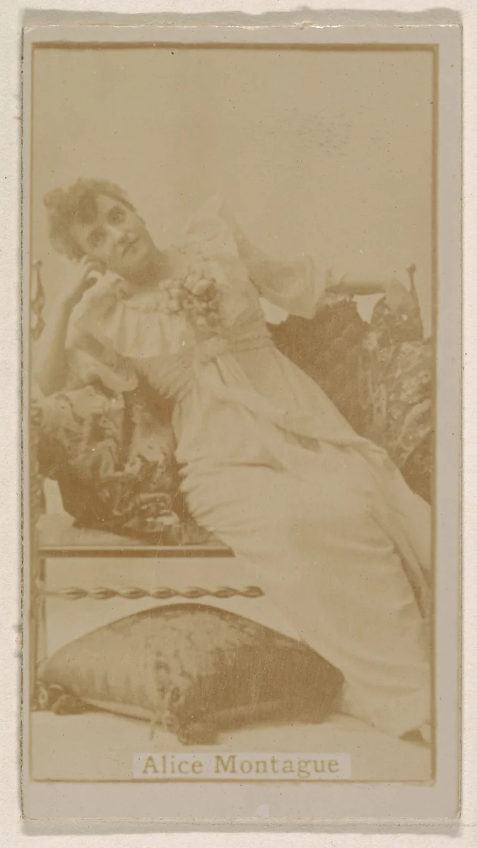 Alice Montague, from the Actresses series (N245) issued by Kinney Brothers to promote Sweet Caporal Cigarettes by Kinney Brothers Tobacco Company, photograph, 1890