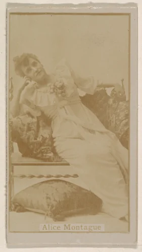Alice Montague, from the Actresses series (N245) issued by Kinney Brothers to promote Sweet Caporal Cigarettes by Kinney Brothers Tobacco Company, photograph, 1890