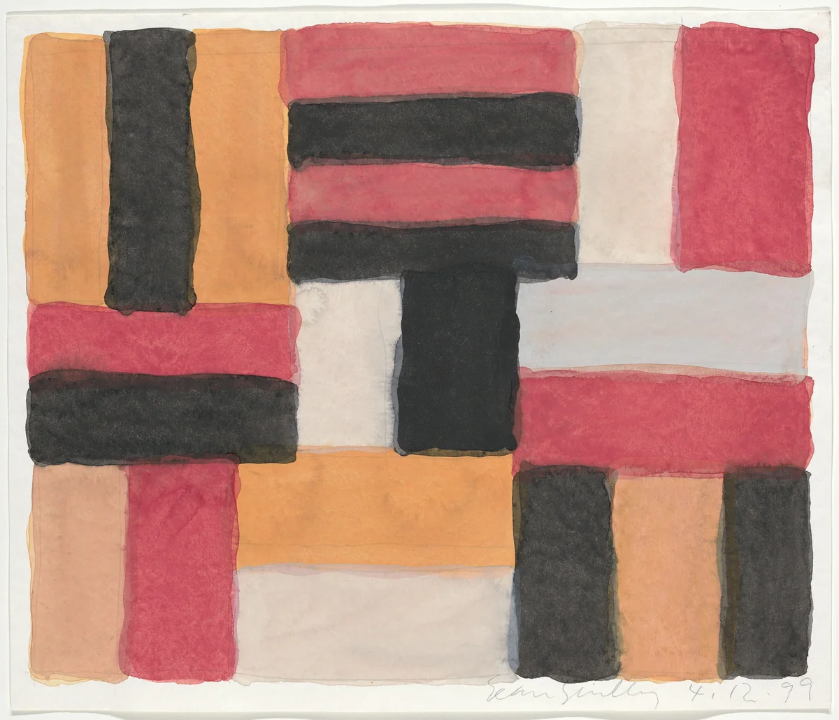 4.12.99 by Sean Scully, drawing, 1999