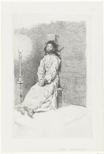 Terechtgestelde aan de wurgpaal by Francisco de Goya, print, 1778-1780