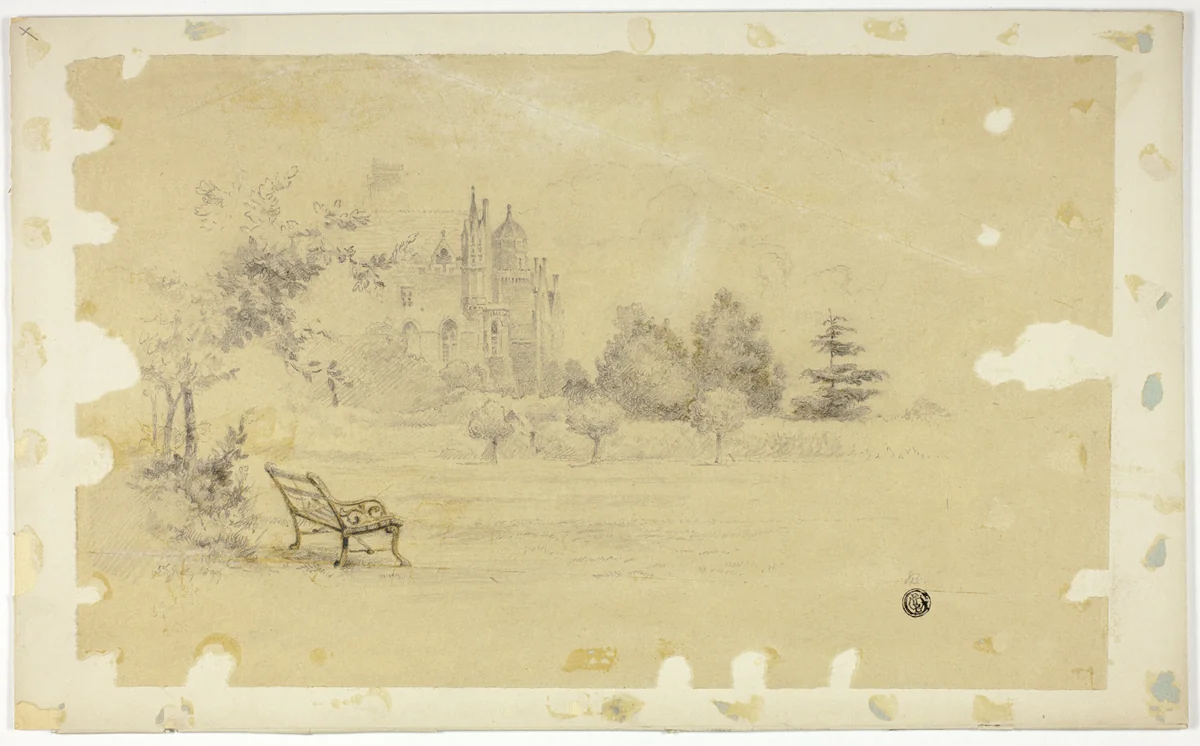 Saint Anne's Heath with Building by Jabez Bligh, drawing, 1860-1890