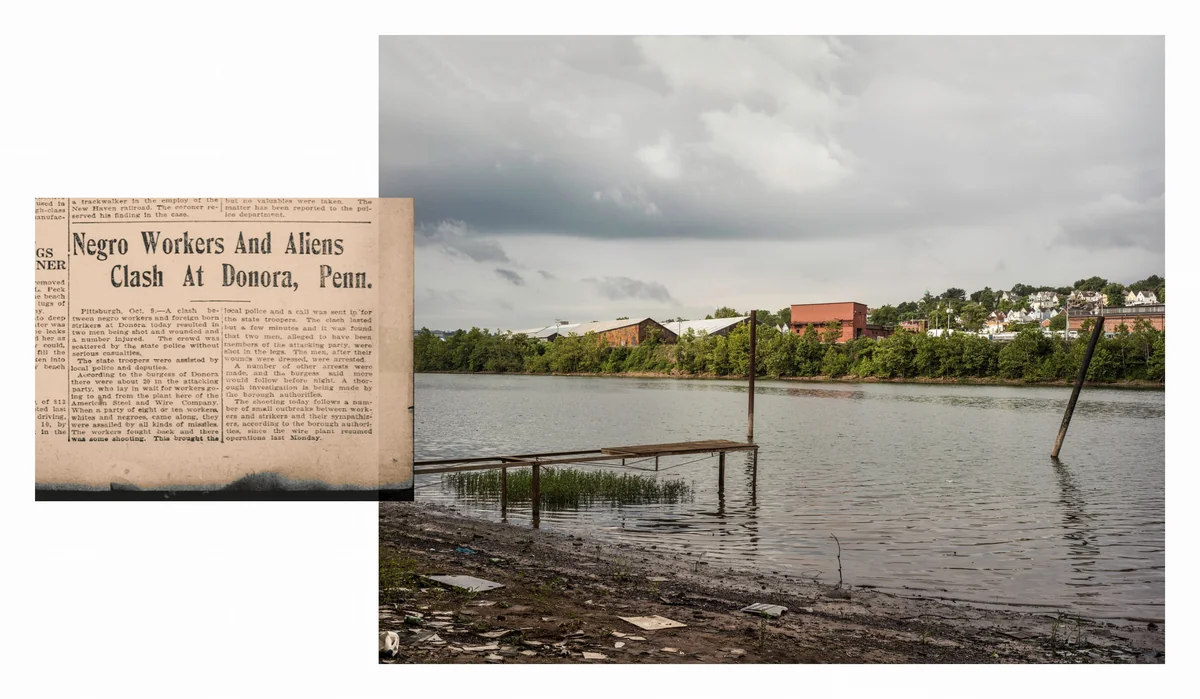Donora, PA. Oct 9, 1919. Bridgeport Times and Evening Farmer, Bridgeport, CT. Oct 9, 1919 by Wendel White, photograph, 2017