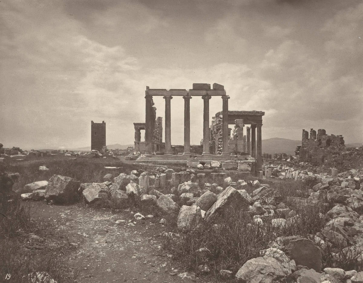 Eastern Facade of the Erectheum by William James Stillman, photograph, 1869