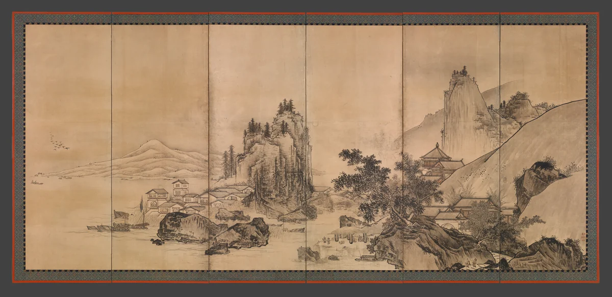 Landscape of the Four Seasons by Unkoku Tōgan, painting, 1573-1615