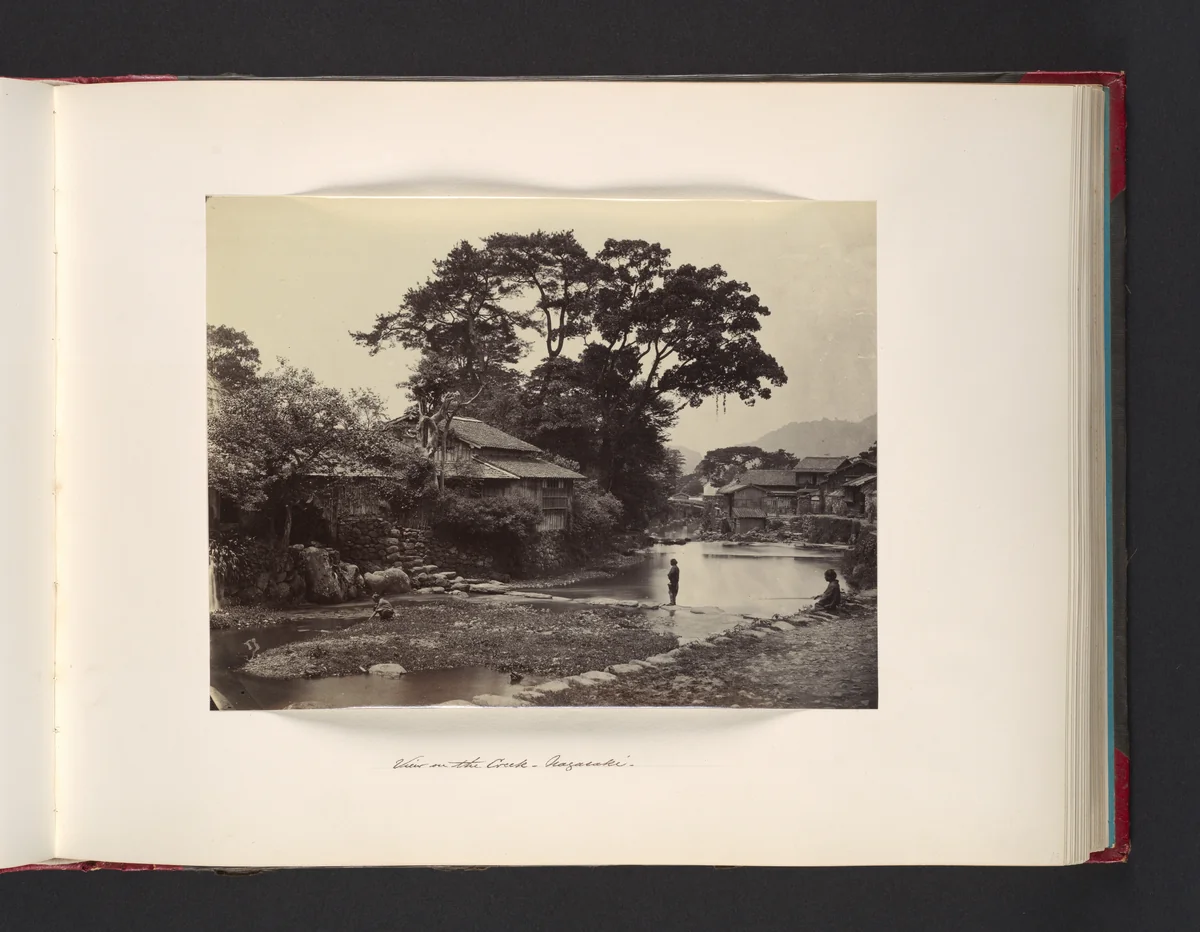 View on the Creek, Nagasaki by John Thomson, photograph, 1865