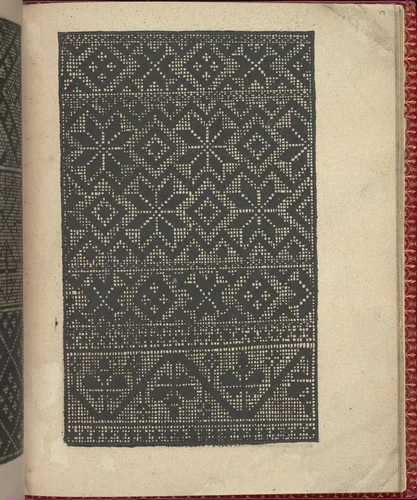 Ce est ung tractat de la noble art de leguille ascavoir ouvraiges de spaigne... page 17 (recto) by Willem Vosterman, book, 1527-1540