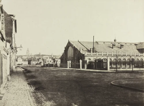 South Gable of the Boulogne Railway Station by Édouard Baldus, photograph, 1850-1860