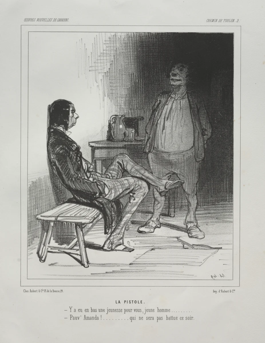 Chemin de Toulon by Paul Gavarni, print, 1824-1866