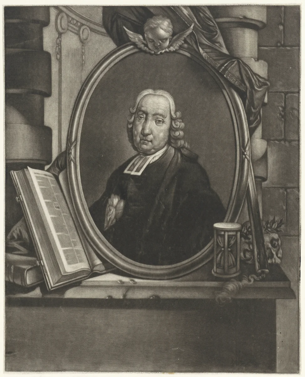Portret van Petrus van Ede by Jan Stolker, print, 1759-1785