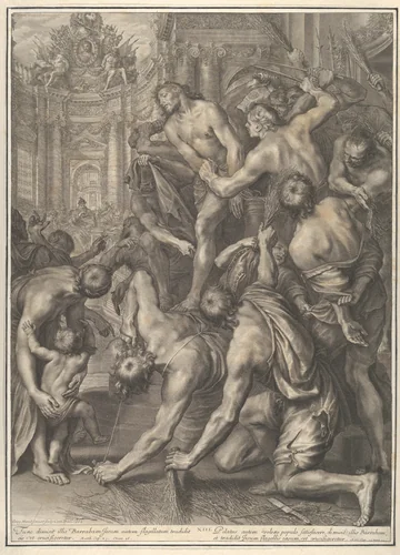 The Flagellation, from The Passion of Christ, plate 13 by Grégoire Huret, print, 1664