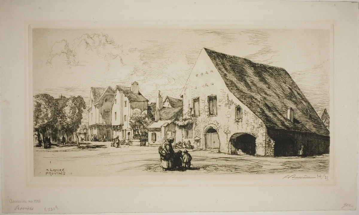 Provins by Louis Auguste Lepère, print, 1910