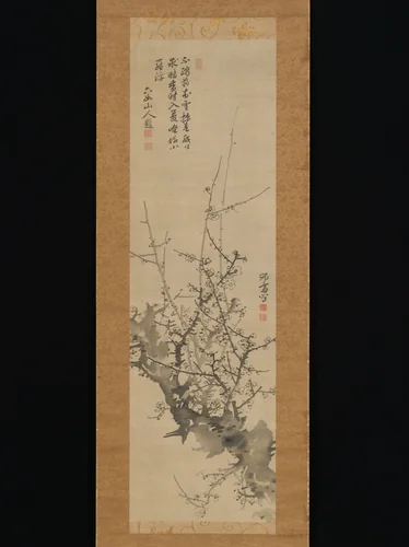 Plum Blossoms by Minagawa Kien, painting, 1734-1807