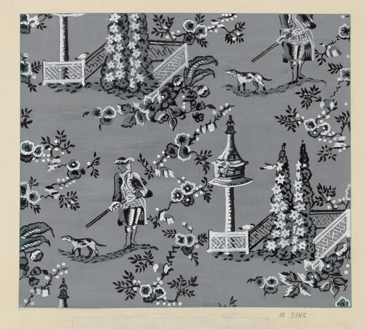 Wallpaper by Moses Bank, index of american design, 1939