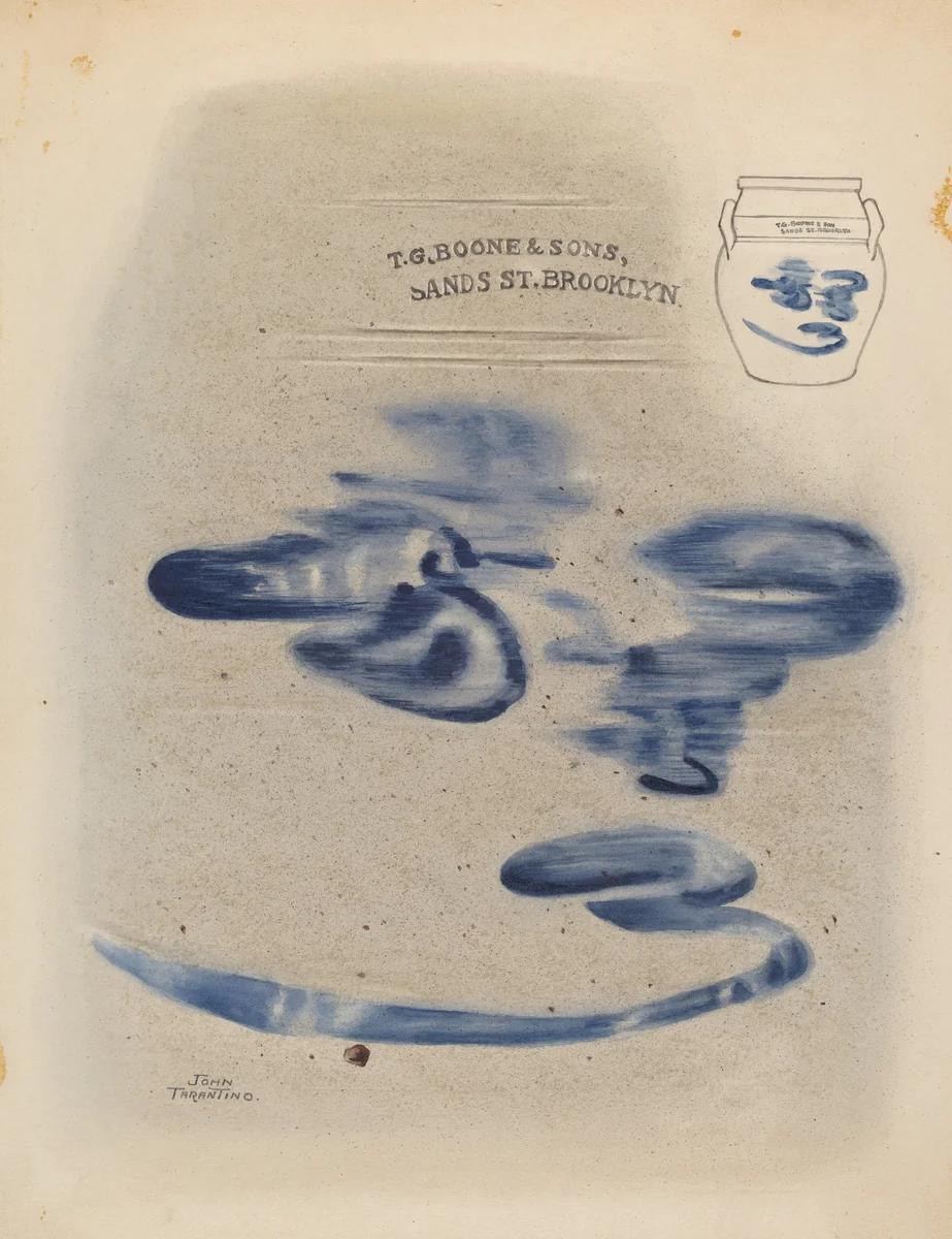 Crock by John Tarantino, index of american design, 1937-1938