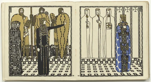Untitled from Die Nibelungen (The Nibelungs) by Carl Otto Czeschka, illustrated book, 1920