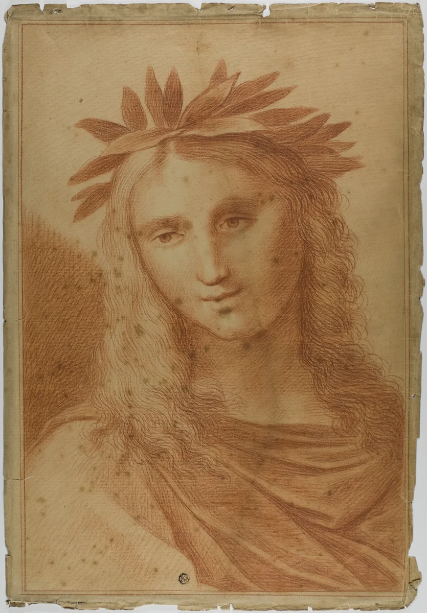 Woman Crowned with Laurel by Raffaello Sanzio, drawing, 1700-1799