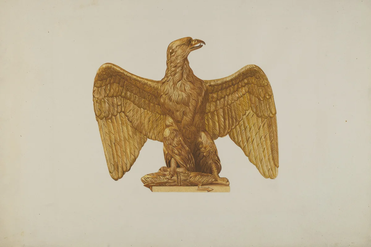 Architectural Ornament (Eagle) by Robert Pohle, index of american design, 1935-1942