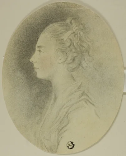 Young Woman in Profile with Ribbon in Her Hair by John Downman, drawing, 1700-1799