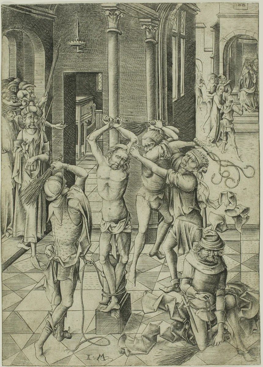 The Flagellation by Israhel van Meckenem, print, 1465-1503