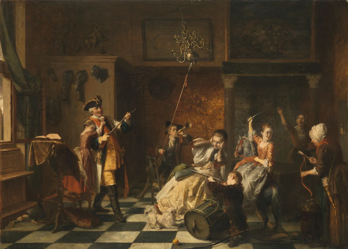 The Patricides, ‘Each According to Their Own Nature’ by David Bles, painting, 1869