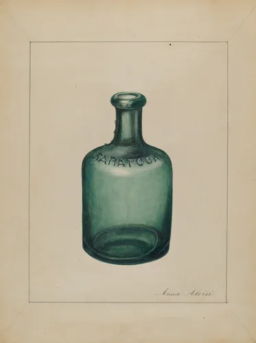 Bottle (For Spring Water) by John Fisk, index of american design, 1936