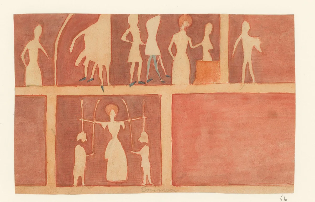 Muurschildering van de kerk in Emmen by anonymous, drawing, 1800-1854