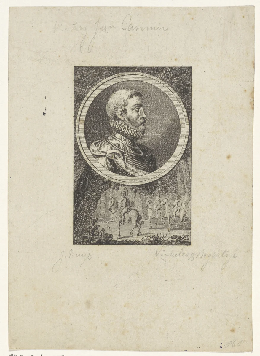 Portret van Johan Casimir, paltsgraaf aan de Rijn by Reinier Vinkeles, print, 1783-1795