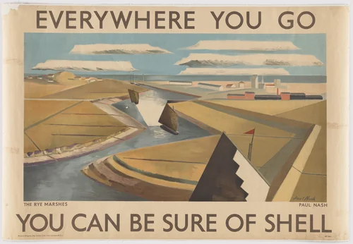 The Rye Marshes - Everywhere You Go You Can Be Sure of Shell by Paul Nash, design, 1932
